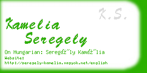 kamelia seregely business card